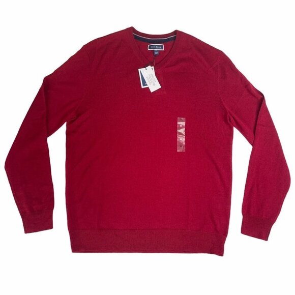 Club Room Merino Wool Blend V-Neck Men’s Sweater - Picture 2 of 8